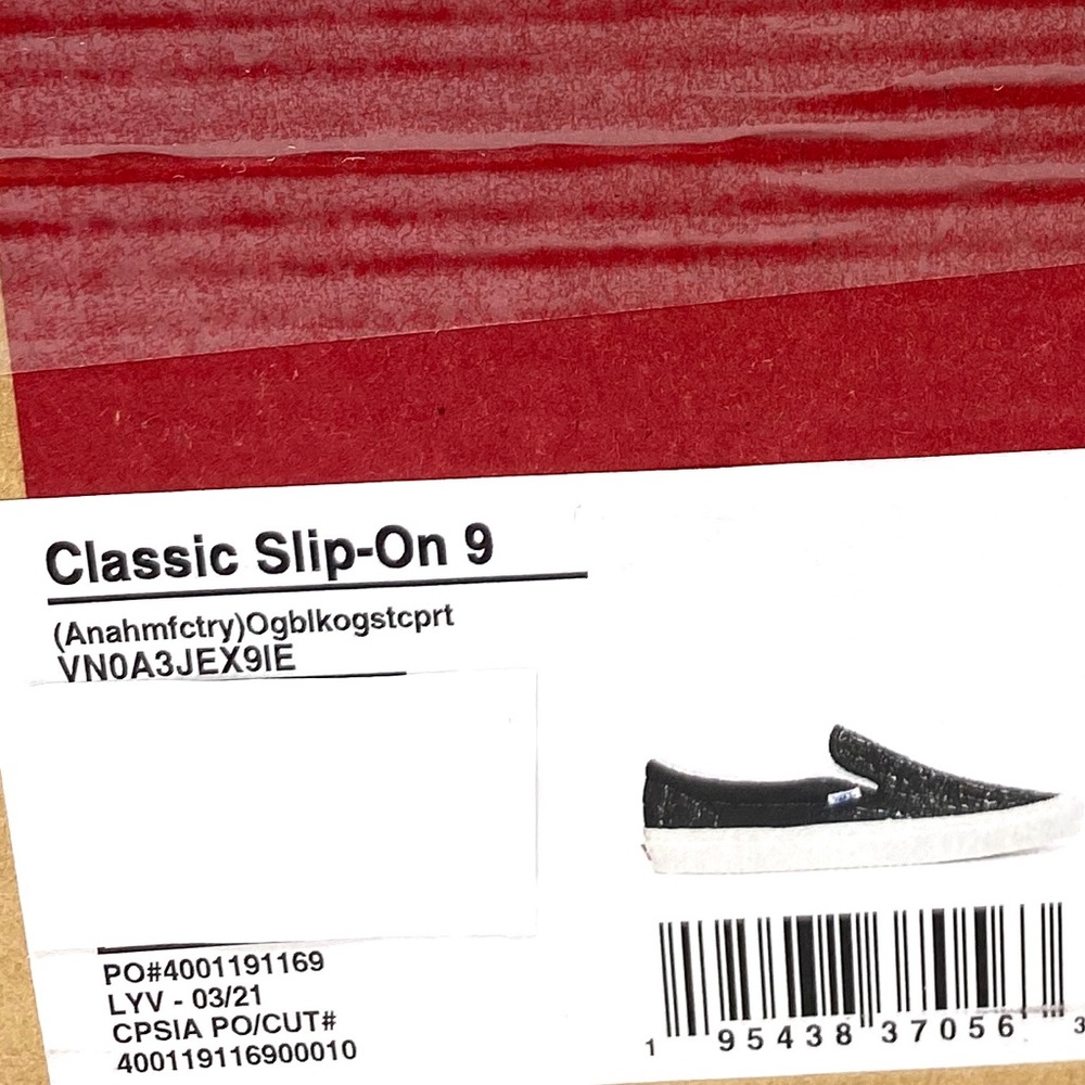 💖MEGA SALE💖VANS CLASSIC SLIP-ON 9 Canvas Black Men’s Sneakers VN0A3JEX9IE - Picture 10 of 11